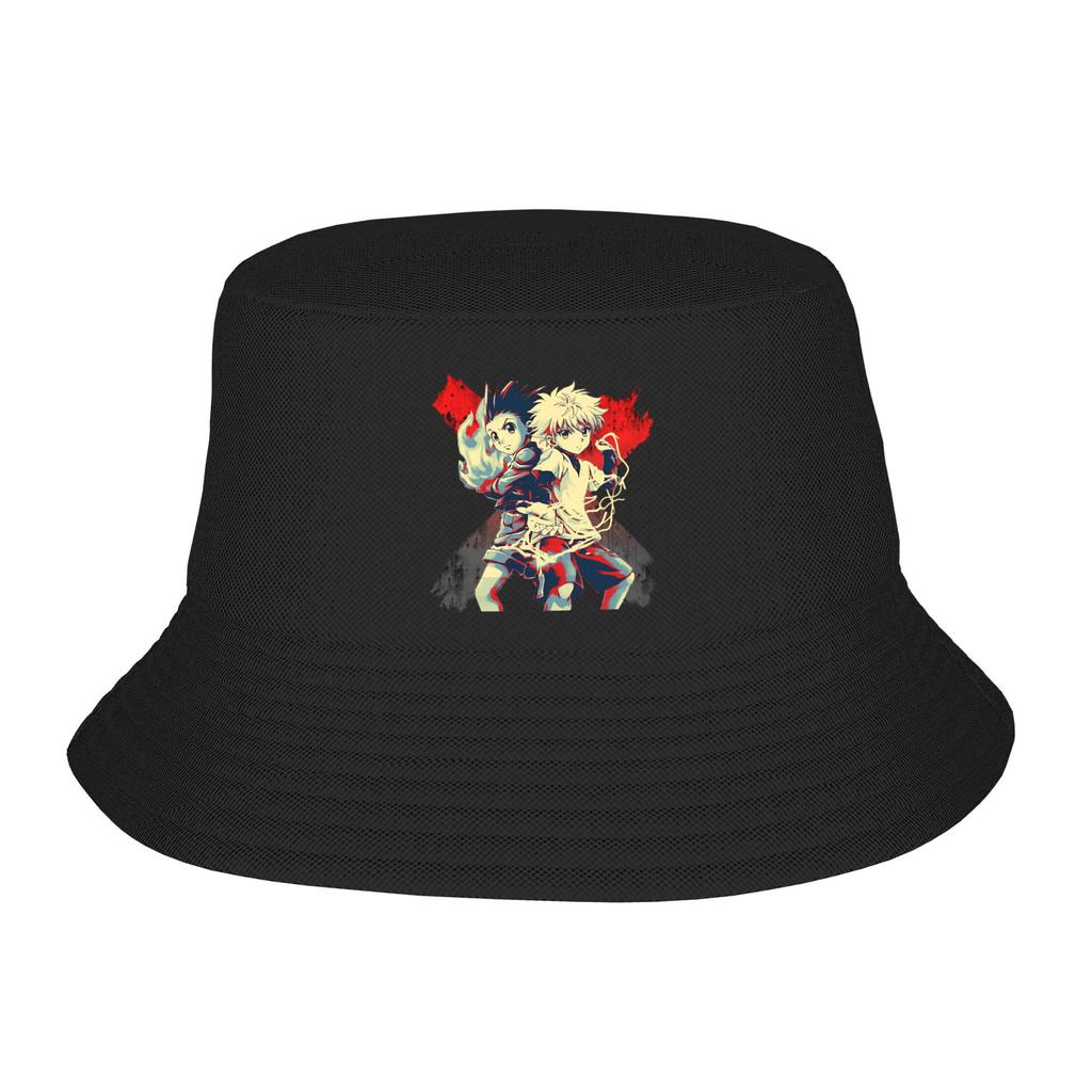 Hot Headwear Anime Hunter X Hunter Accessories Bucket Hats Street Women Hot Sun Hats Killua Zoldyck HxH Bob Packable Fishing Hat