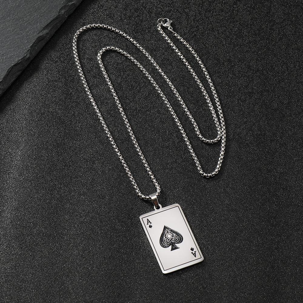 

Laser marking playing cards directly from the manufacturer A pendant Men s same 304 stainless steel necklace