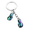 Boxing Glove Keychain Car Keys Pendant Simulation Fitness Equipment Shape Keyring Fashionable Car Keys Ornament