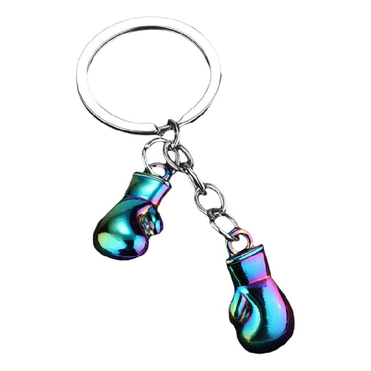Boxing Glove Keychain Car Keys Pendant Simulation Fitness Equipment Shape Keyring Fashionable Car Keys Ornament