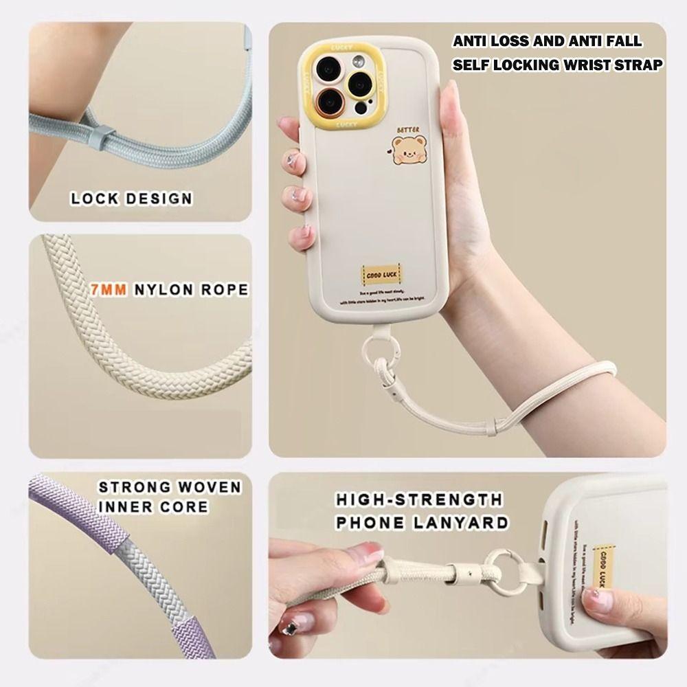 Handwoven Phone Wrist Strap Adjustable Anti-Lost Bracelet Cell Phone Accessories Phone Lanyard