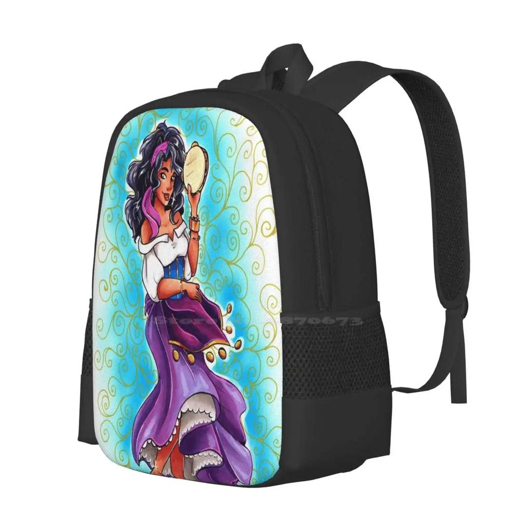 Esmeralda New Arrivals Unisex Bags Student Bag Backpack The Hunchback Of Esmeralda Fanart Pretty Gypsy
