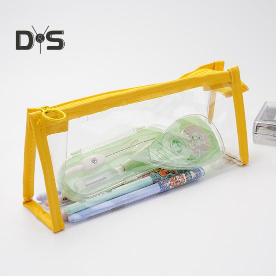 Przezroczysty piórnik z zamkiem błyskawicznym Wodoodporna kosmetyczka do przechowywania makijażu Organizer na artykuły papiernicze dla uczniów do szkoły, biura i podróży