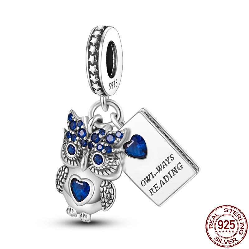 Cute Animals Beads Charms Fit Original 3Mm Bracelet Dog Cat Owl Rabbit Diy Jewelry Making Animals Protection