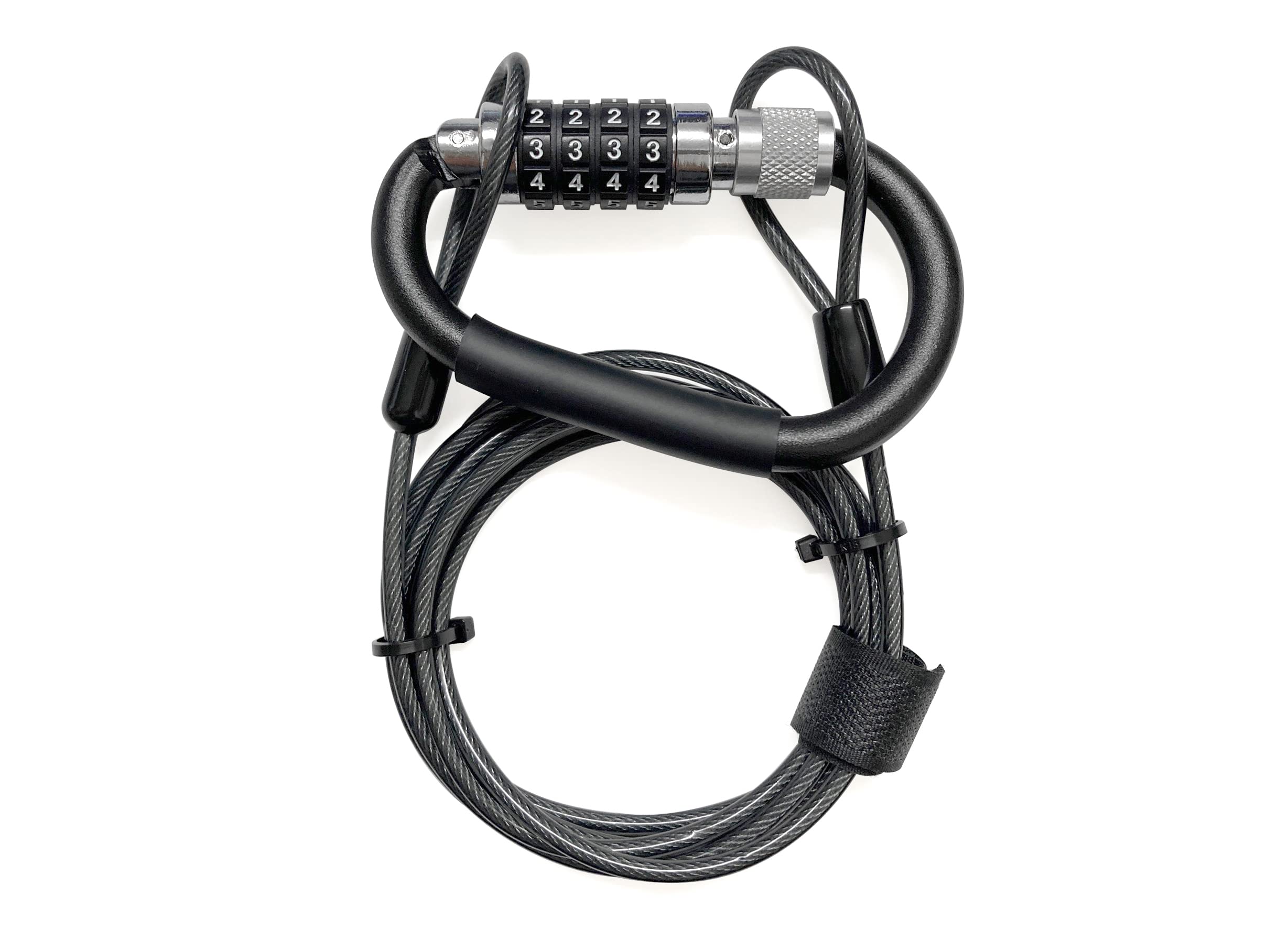 

Foglia MySet Wide Carabiner Bicycle Wire Dial Lock, Straight, Black, 36293, 200cm, Lock, Lock, Lock, Anti-Theft чёрный