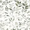 Single Nordic Green Leaf Digital Print Shower Curtain - Waterproof, Ideal for Bathroom Decor & Toilet Partition