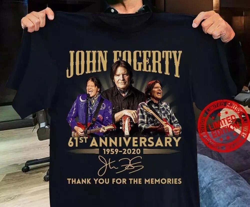 61 Years Anniversary John FogerTY sHIRT cLASSIC bLACK sIZE s-5xl Unisex T-Shirt XL