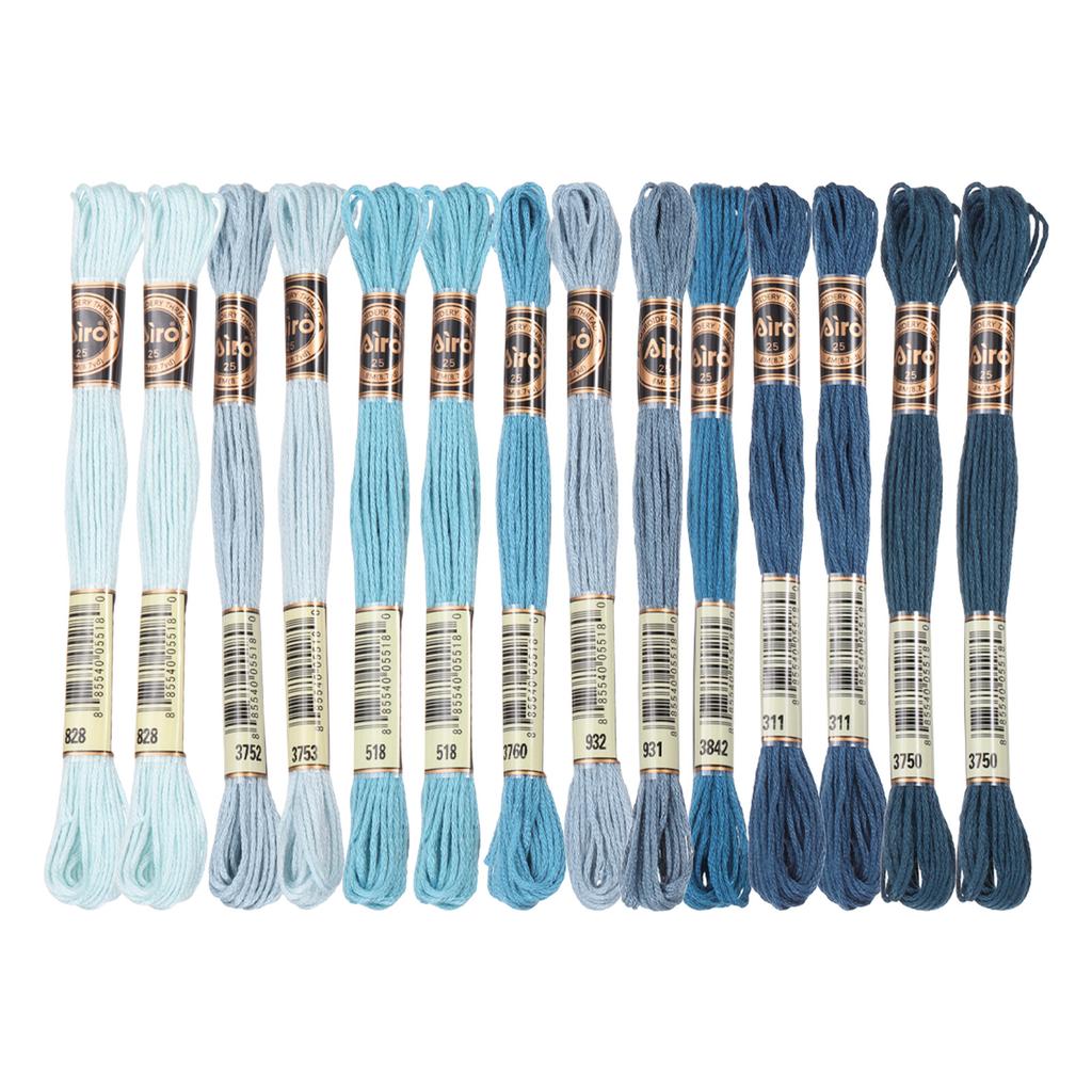 14 Skeins Embroidery Floss Cross Stitch Thread Polyester Embroidery Threads Bracelets String for Cross-Stitch Hand Embroidery
