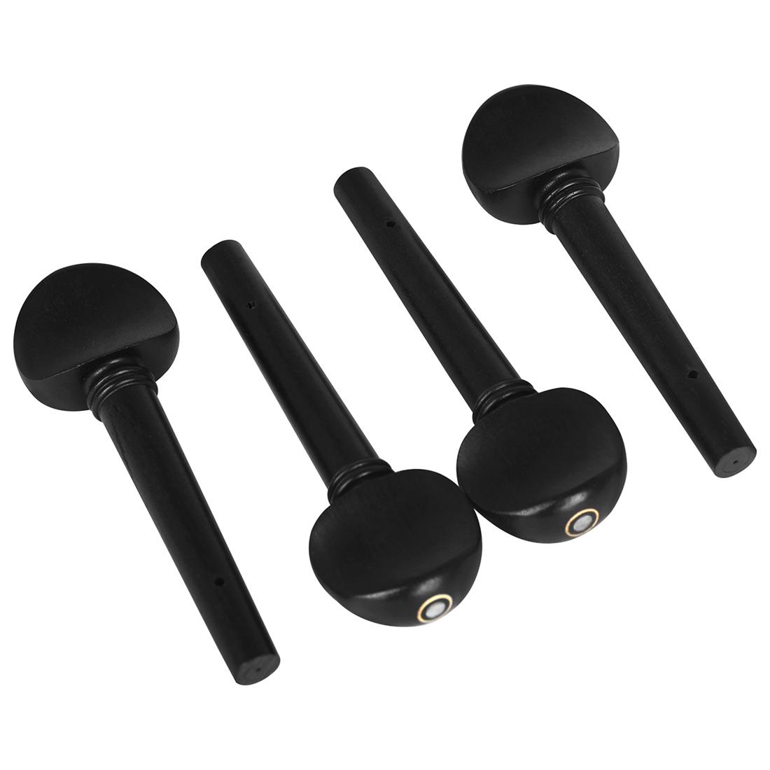 IRIN Viola/Violin Tuning Pegs Tuners 4 Pcs/Set Premium Ebony String Instrument Accessories for 4/4 Viola/Fiddle Tuning Tools
