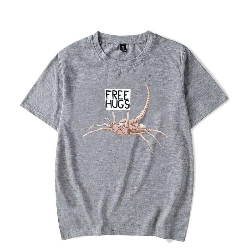 Free Hugs Funny Facehugger Aliens T-Shirt Harajuku T Shirt Comfortable Hip Hop Design Top T-Shirts