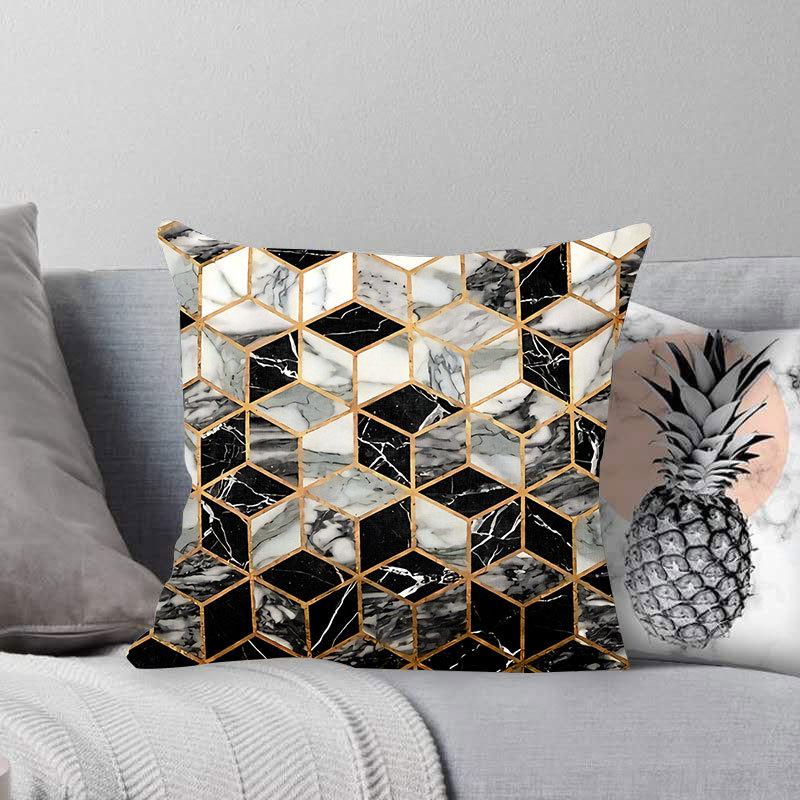 Pink Ins Fresh Plush Printed Pillow Case Creative Nordic Sofa Pillow Design Waist