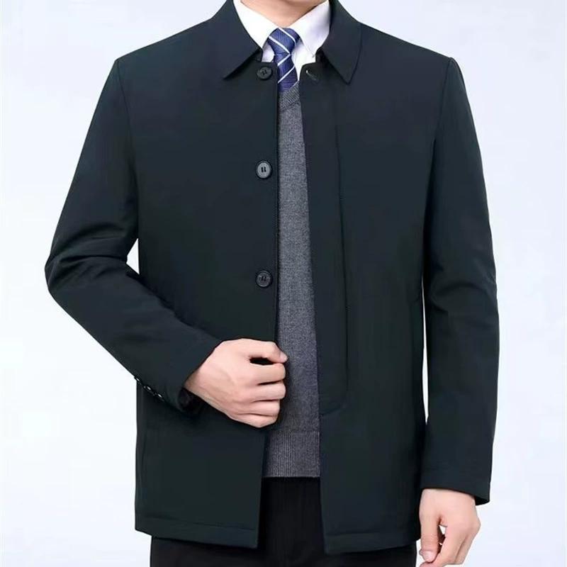 Qualität Mode Herrenjacke Business Casual Jacke Herren Büro Anzugmantel Frühling Herbst Uni Marke Herrenmantel