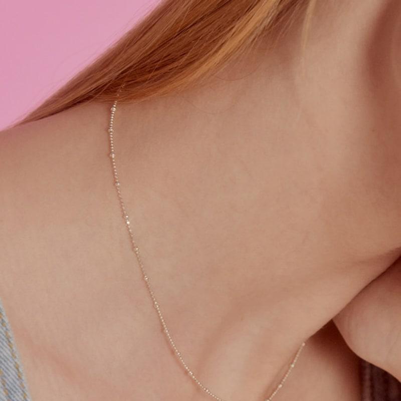 Tatiana (SILVER925) Chic Ball Chain Necklace NZ2008