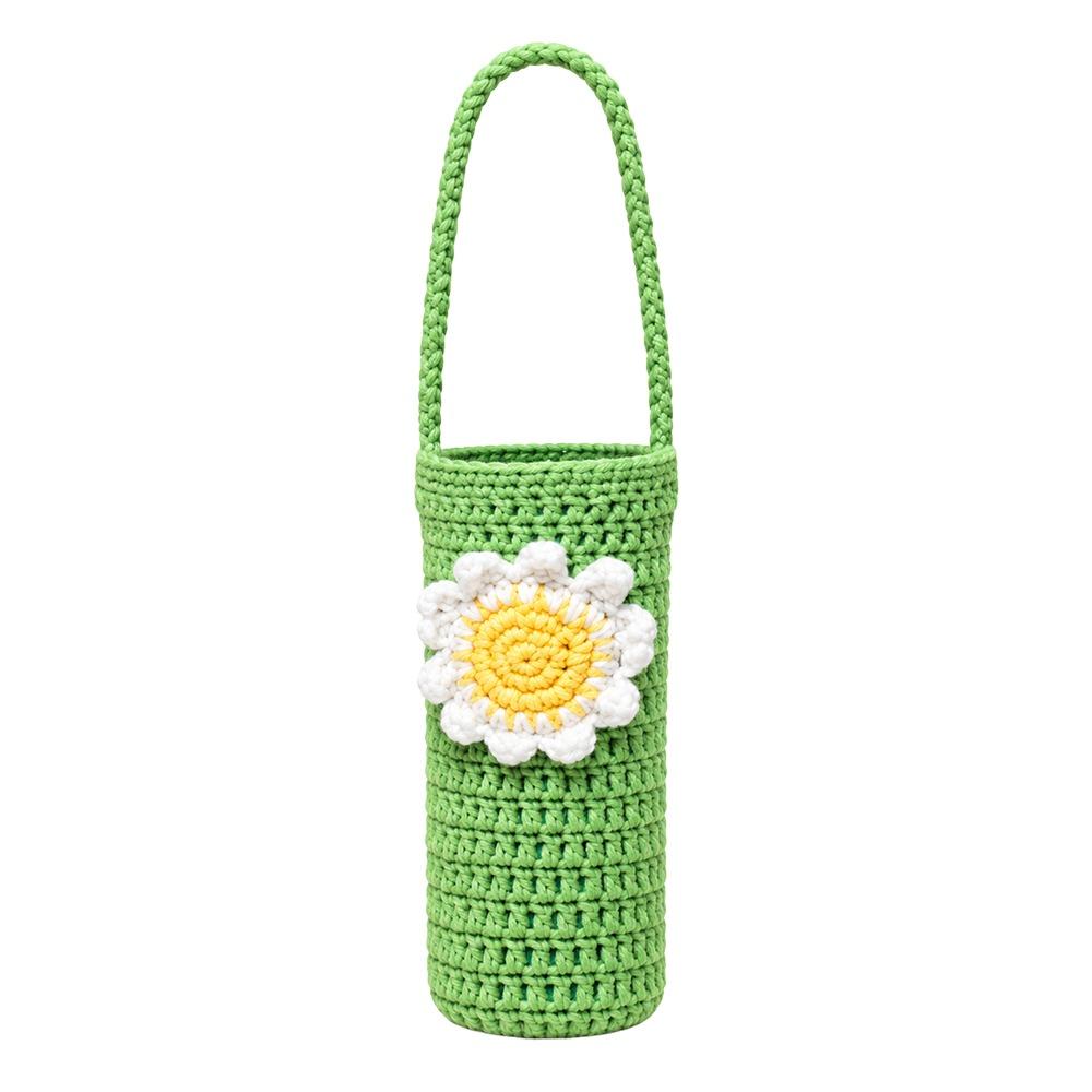 Knitted Crochet Water Bottle Cover Reusable Cup Pouch Cup Sleeve Pouch Water Bottle Accessories
