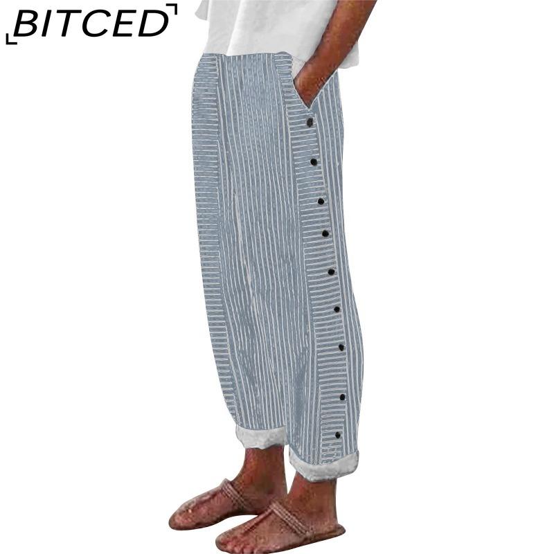 BITCED Dámské módní ležérní jednobarevné kalhoty a capris