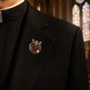 Spilla Cuore Sacro 1/2 Pezzi Spilla Floreale Radiosa con Pietra Sintetica, Spilla Cristiana per Donne, Spilla Simbolo Stile Vintage, per Cappotto Vestito Sciarpa Religiosa, Gioielli