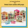 Miniature Dollhouse Supermarket & Dining Accessories Set