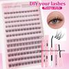 DIY Cluster False Eyelashes Set - Fish Tail Tri-Cluster Self-Grafting Lashes