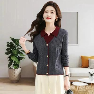 Herbst und Winter neues modisches einfaches und vielseitiges Temperament weißer warmer Pullover gestricktes Unterhemd Oberteil