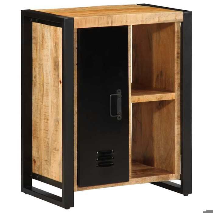 VidaXL Buffet 55x35x70 cm bois de manguier brut massif, armoire, placard, buffet haut, armoire latérale, armoire de 4013577