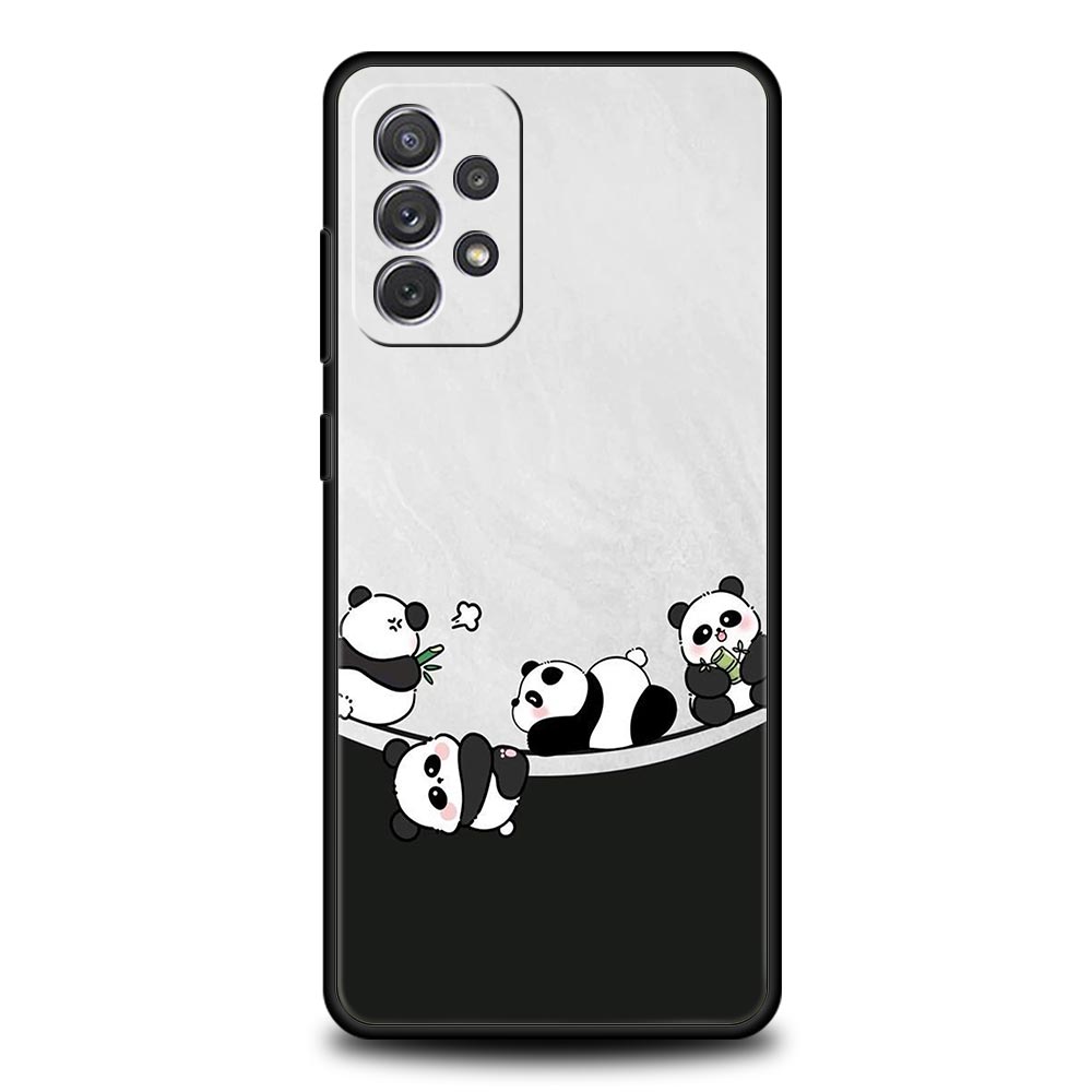 Custodia per Telefono Panda Cartone Animato Per Samsung Galaxy A15 A13 A51 A71 A41 A31 A21S A03S A05 A35 A32 A55 A23 A25 A33 A53 A73 5G Cover