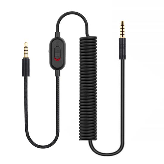 Headphone Cable with Mute 2m Volume Control Audio Cable for Logitech GPRO X G233 G433 Multi-Device Aux Cord for Gaming PC