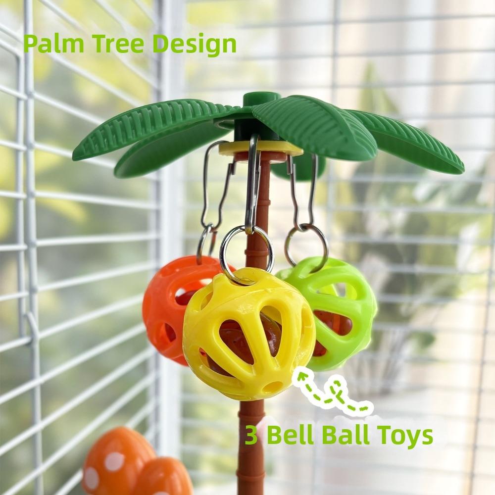 Detachable Bird Perch Stand Coconut-shaped Birdcage Platform Toys  Perches on Poles