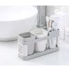Bathroom Toothbrush Racks Free Punching Brush Set Tooth Cup Holder Teeth Vertical Cup Holder