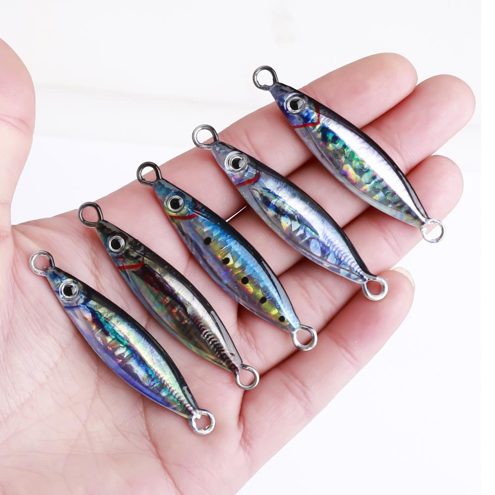 Nová Glow Fishing Lure Casting Tuňák 7g 10g 14g 21g 28g Slow Pitch Jig Mořský vlk Salterwater Inshore Umělá návnada