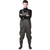 Green PVC Fishing Waders with Pockets
