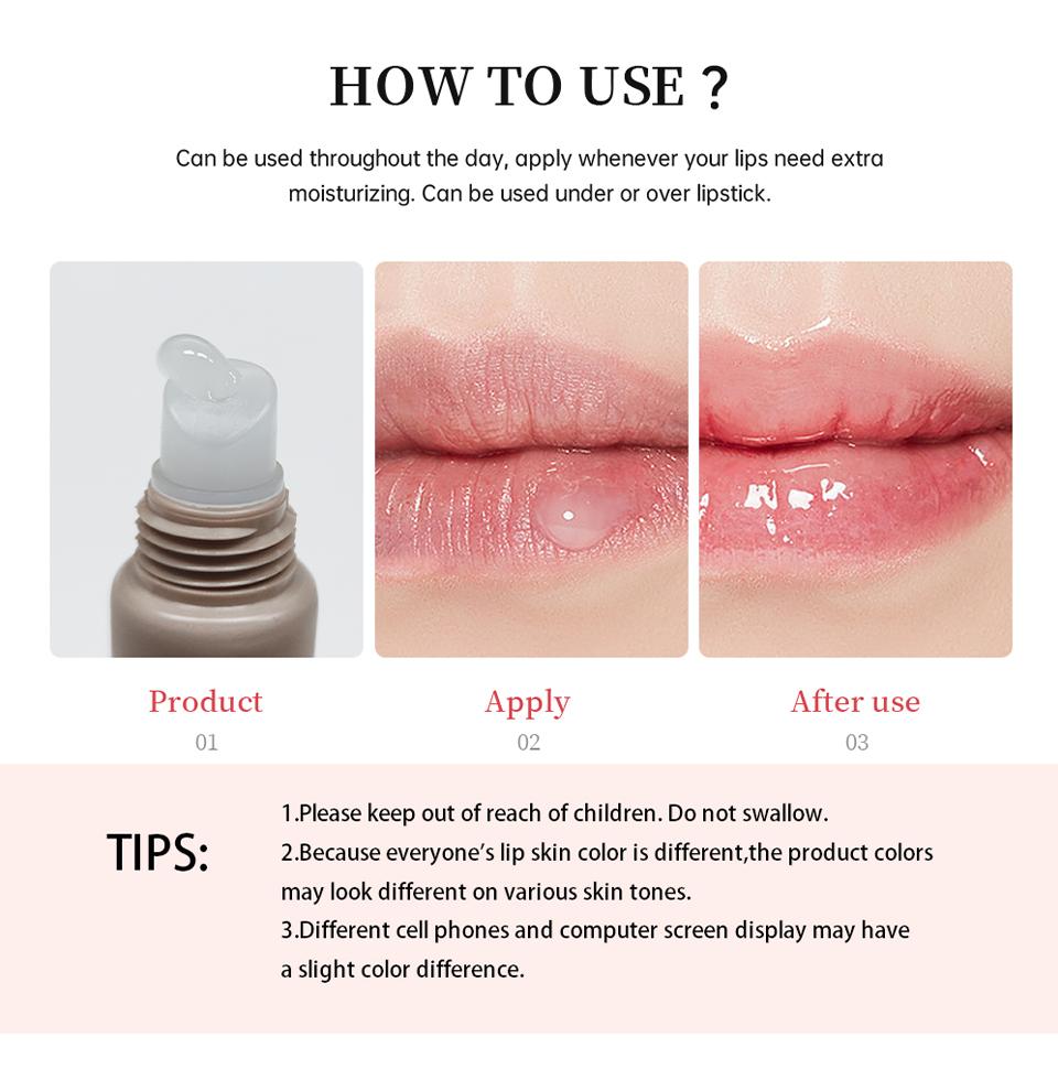 Sommer Lippenbalsam Feuchtigkeitsspendender Spiegel Lipgloss Lippen Vanille Minze Eiskaffee Kuchen Duft Lippenstift Transparenter Lippenöl Make-up