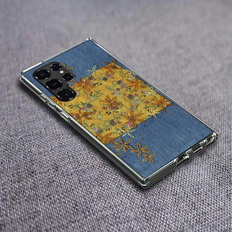 Jeans Cowboy Denim printed Clear Phone Case for Samsung Galaxy S21 Plus S24 S23 S20 FE S22 S26 Ultra S25 Edge TPU Capa Cases Cov