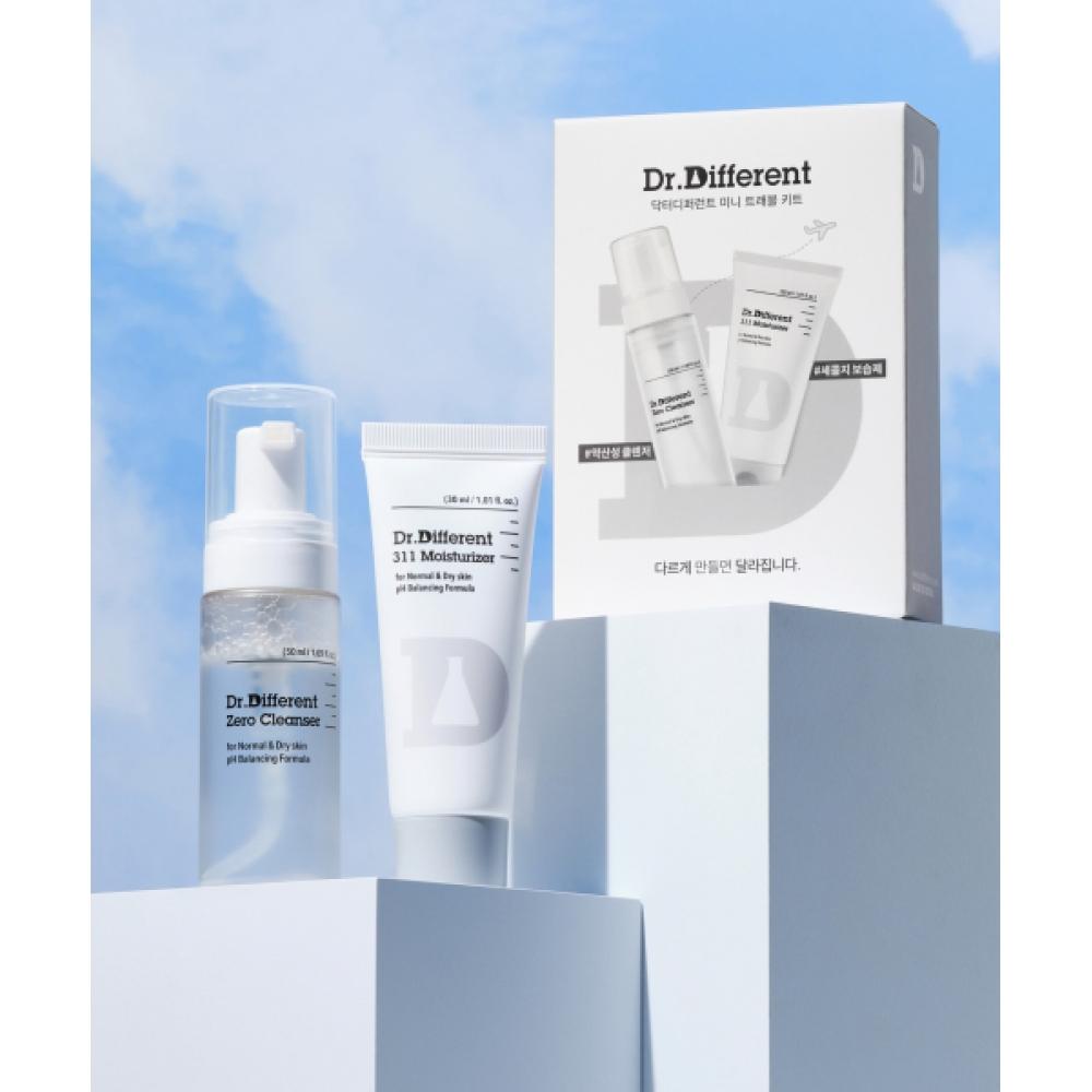 Dr.different Travel 2 Kit  Cleanser 50ml+cream 30ml 2 types of travel kits