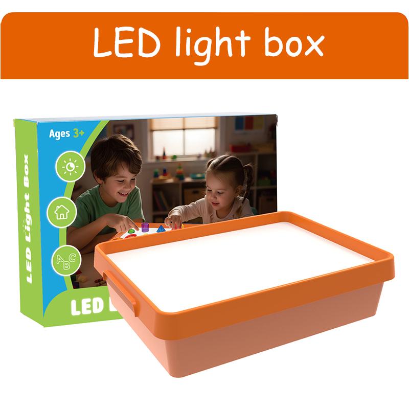 Scatola Luminosa a LED per Bambini Giocattoli Sensoriali Educazione Precoce Esplorazione Luce-Ombra Parrocchia Copiare Disegnare Pittura Tavola Guida Luce Ausili