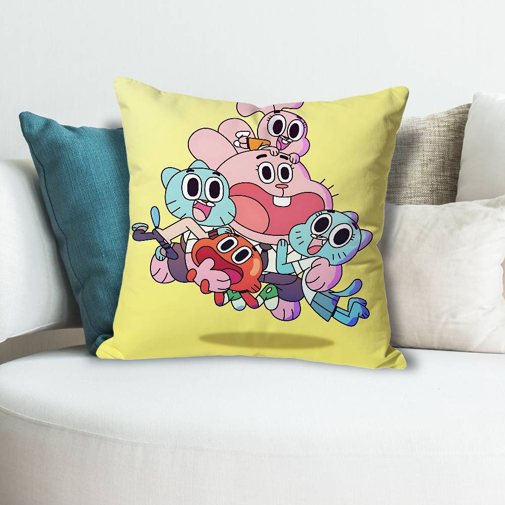 Cartoon AAmazing World GGumball Various Sizes Square Pillow Case For Car Home Bedchamber Decor Custom Valentine gift
