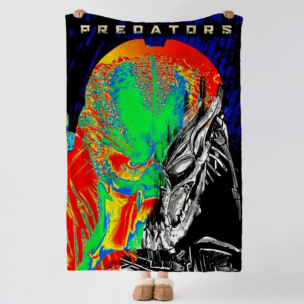 movie P-Predator-r Throw Thick Comfort Flannel Quilt, Multi-scene Use Indoor Outdoor Daily Nap