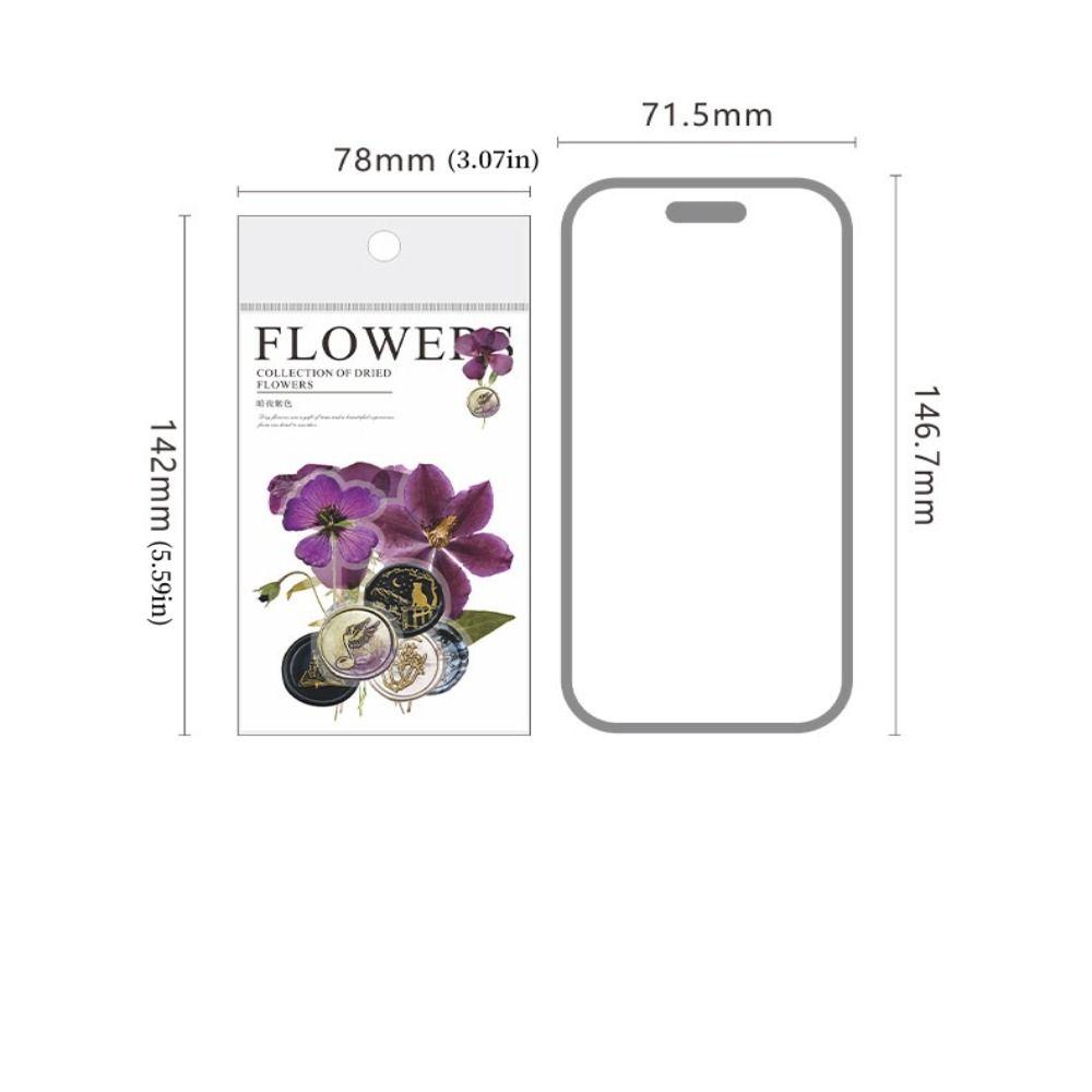 Leaf Flower Sticker Floral Stationery Envelope Sticker DIY Decorative Sticker  Diary Decoration