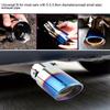 Blue Stainless Steel   Car Straight Exhaust Pipe Rr Muffler Tip Tail Throat