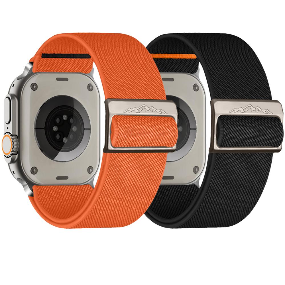 Nylonový řemínek Pro Apple Watch ultra 2 Pásek 49mm 45mm 44mm 40mm 46 41mm Titanová přezka Náramek correa iwatch Řada 9 6 7 8 se 10