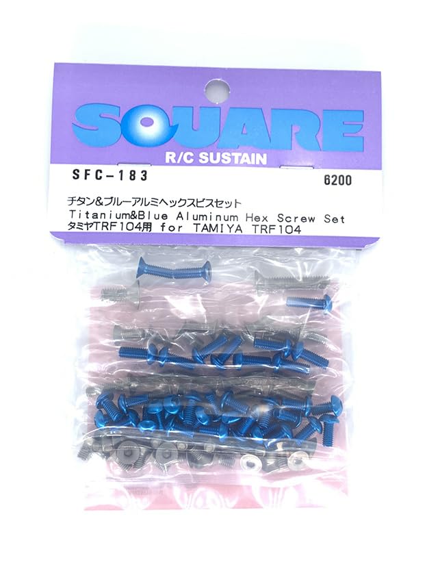 Tamiya TRF104 Titanium Blue Aluminum Hex Screw Set & SFC-183