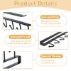 Traceless Hook Iron Cabinet Traceless Hook Six-Piece Storage Hanger Multi-Row Hook Wardrobe Kitchen Punch-free Storage Rack