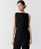 BIBYSEOB (2-Piece) Linen Elastic Waist Pants Black [T62]