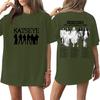 Women's Short Sleeve T-Shirt Casual Letter Print Neck Tee for Daily Wear