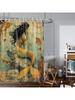 1Pc Mermaid Print Waterproof Shower Bathe Partition Curtain Multiple Sizes Protect Privacy With 12 Hooks Easy Installation