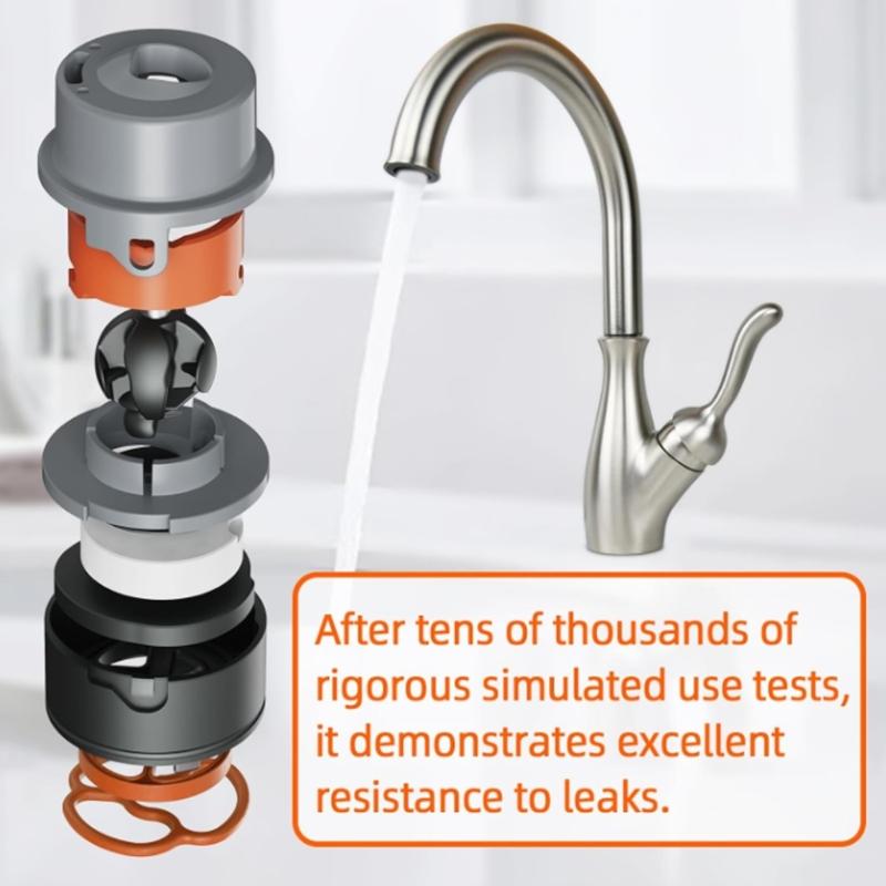 Quick Connection Water Filter Cartridge for Kitchen Bath Sinks High Flows Rate Copper Cores Includes Mounting Hardware