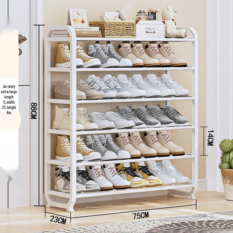 Multi-Layer Alloy Shoe Rack for Dormitory and Home Entrance Hallway