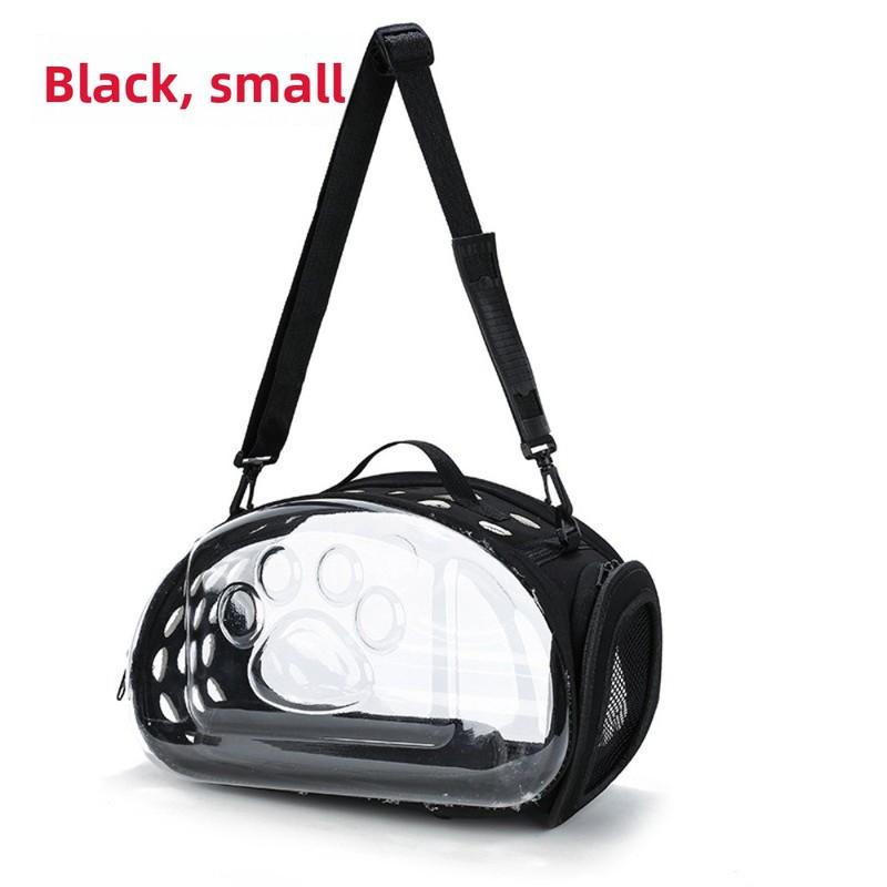 Breathable Pet Shoulder Bag Transparent Foldable Pet Carrier Lightweight Large Capacity Portable Shoulder Strap Bag