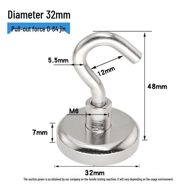 Neodymium Magnetic Suction Cup Hook for Kitchen Storage