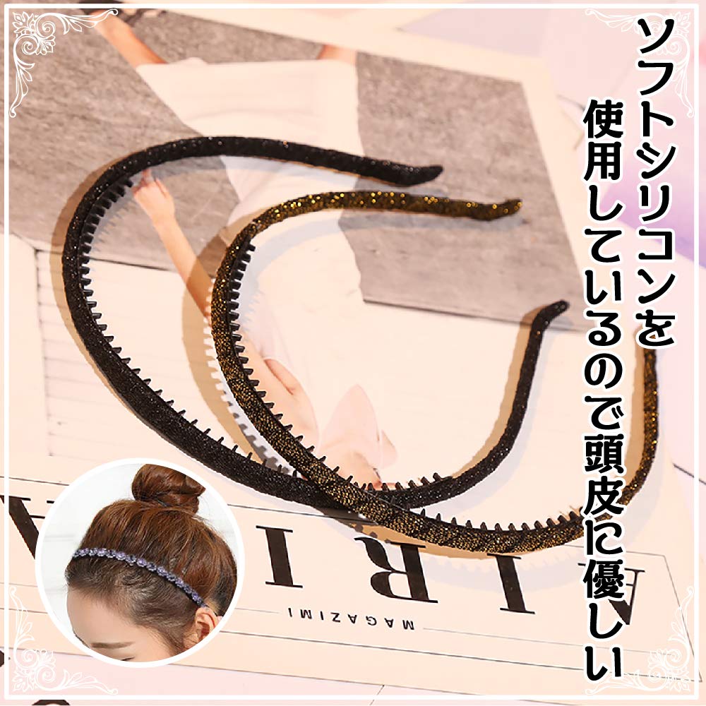 ZERONOWA Headband Rubber Hair Accessory Parts Handmade Anti-Slip (7mm/10 pieces)