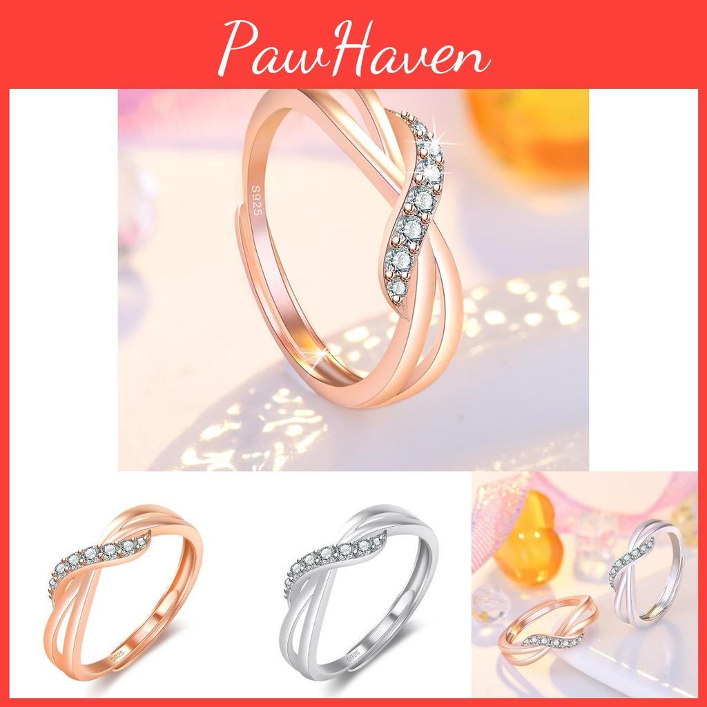 Fashionable Korean Wave Ring In Rose Gold Copper Material Geometric Style